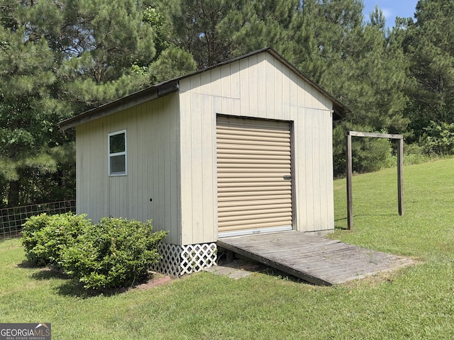 view of outbuilding with an outbuilding