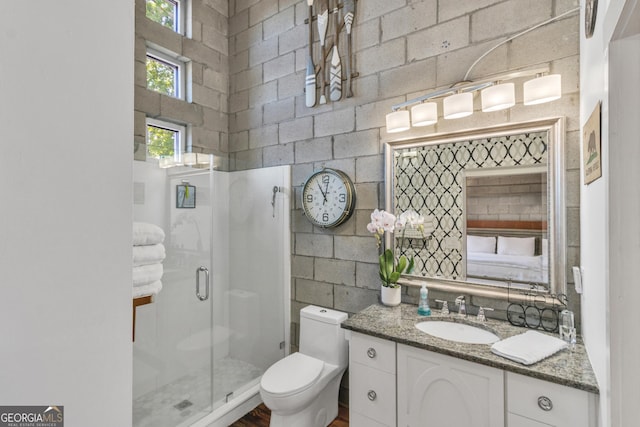 542 Ralph Mcgill Blvd Unit 7, Atlanta, GA 30312 - full bath with a shower stall, toilet, and vanity