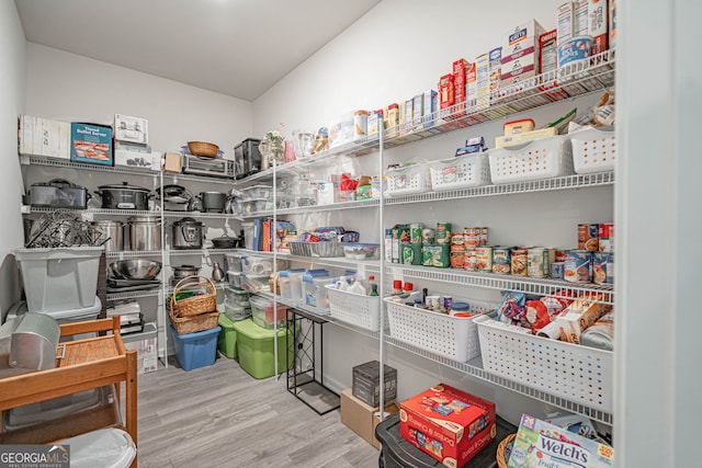 view of storage area