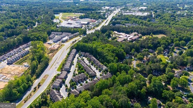 9872 Cameron Parc Cir, Johns Creek, GA 30022 - aerial view of property and surrounding area with a forest