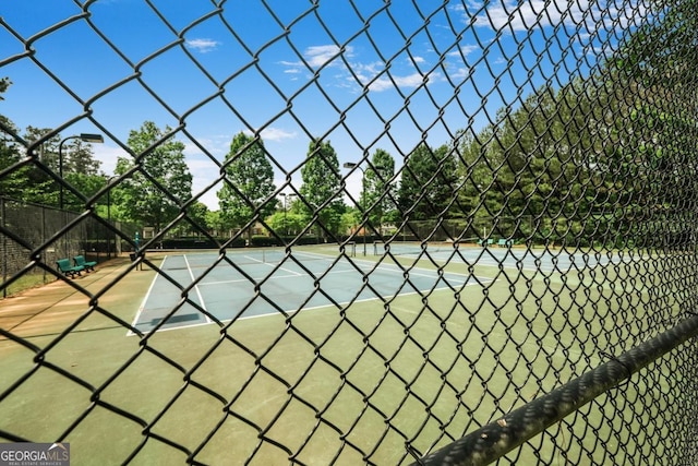 view of tennis court