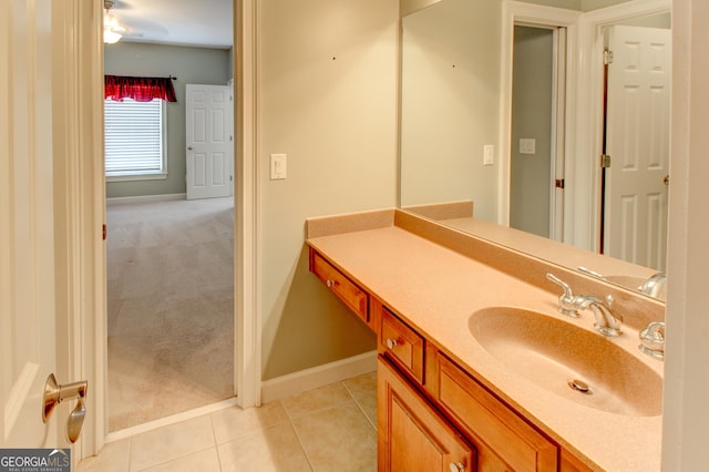 7520 Ledgewood Way, Suwanee, GA 30024 - bathroom featuring vanity and tile patterned flooring