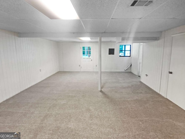 2325 Sebring Ct SW, Marietta, GA 30064 - basement with carpet and a paneled ceiling