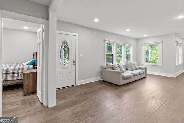 2025 Venetian Dr SW, Atlanta, GA 30311 - foyer entrance with wood finished floors, baseboards, and recessed lighting