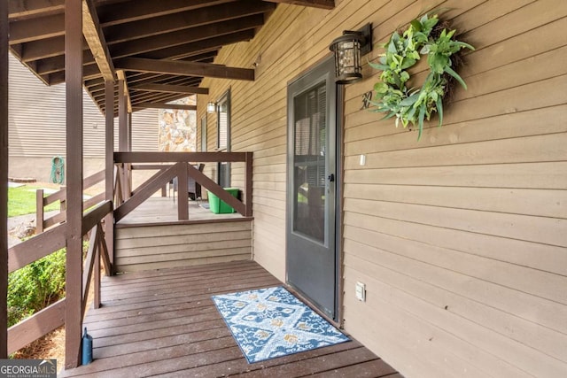 view of wooden deck