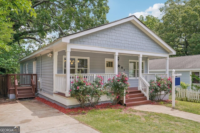 bungalow with covered porch