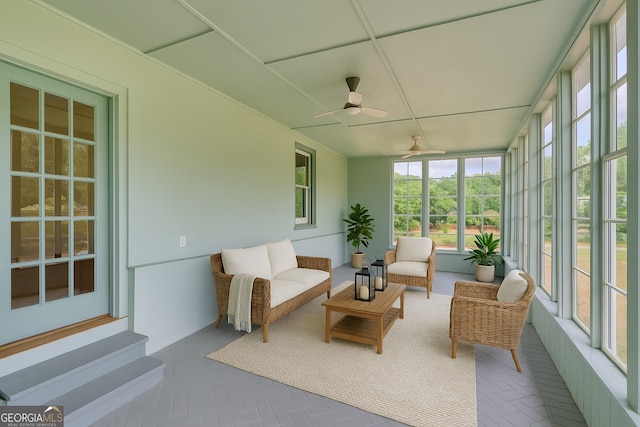 view of sunroom