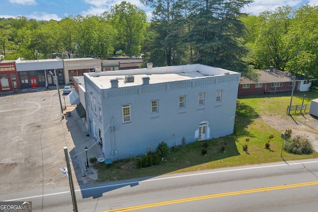 1 Public Sq, Bowman, GA 30624 - aerial view of property and surrounding area