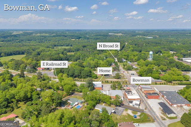 1 Public Sq, Bowman, GA 30624 - bird's eye view of a forest