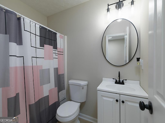 201 Twin Pines Ct, Dallas, GA 30132 - full bath with toilet, vanity, and a shower with shower curtain