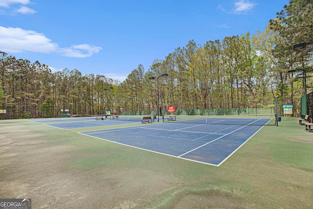 4535 Howell Farms Rd NW, Acworth, GA 30101 - view of tennis court with fence and community basketball court