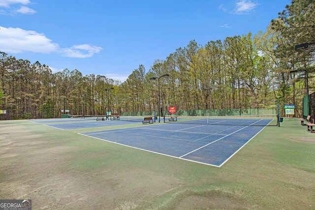 4535 Howell Farms Rd NW, Acworth, GA 30101 - view of tennis court featuring fence and community basketball court