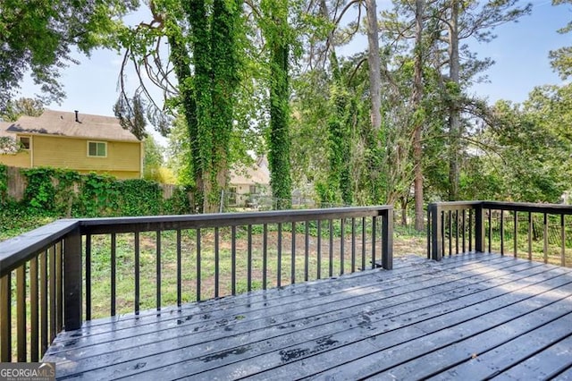 deck with fence