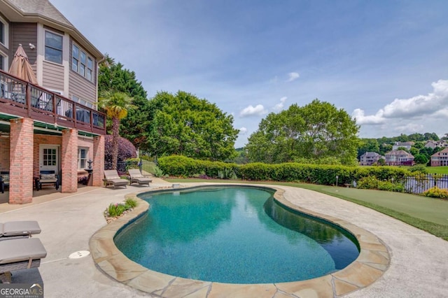 1608 Mulberry Lake Dr, Dacula, GA 30019 - view of pool featuring a patio and fence