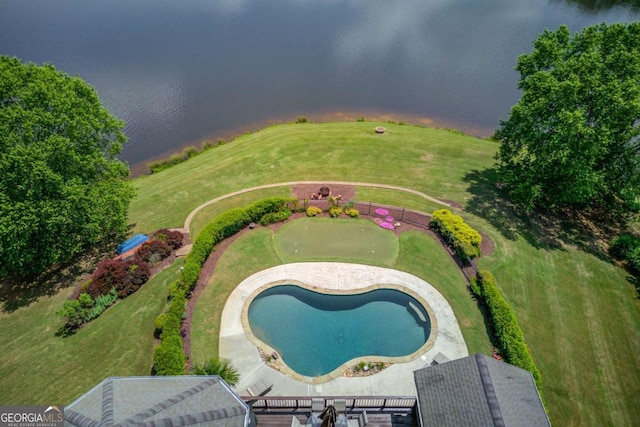 1608 Mulberry Lake Dr, Dacula, GA 30019 - aerial view of a pool