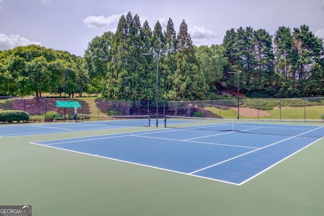 1608 Mulberry Lake Dr, Dacula, GA 30019 - view of tennis court featuring community basketball court and fence