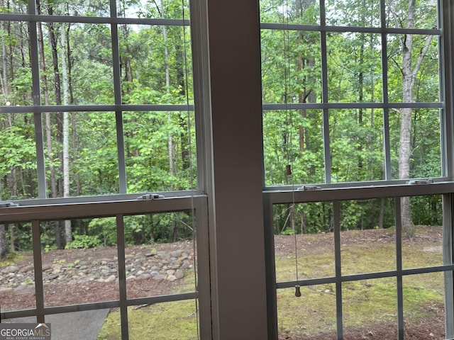 detailed view of a view of trees