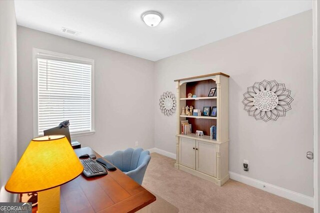 427 Bluffs View Ln, Canton, GA 30114 - office area with light colored carpet and baseboards