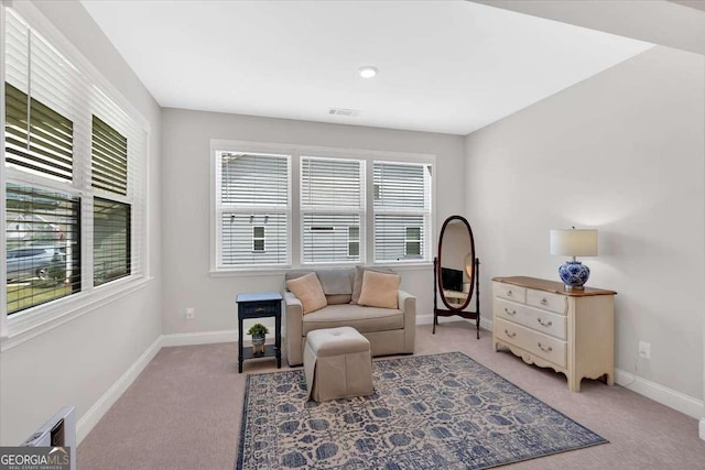 427 Bluffs View Ln, Canton, GA 30114 - living area featuring carpet floors and baseboards