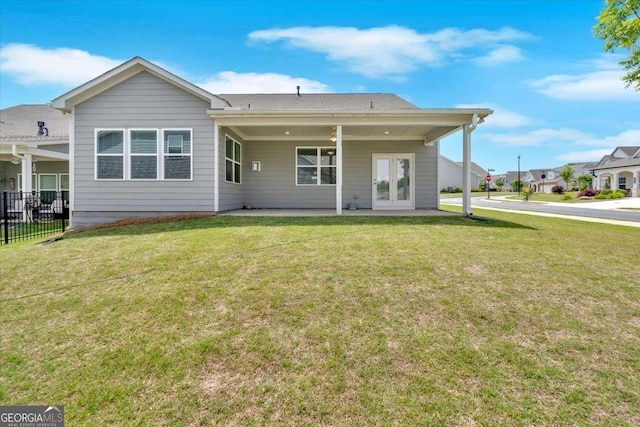 427 Bluffs View Ln, Canton, GA 30114 - rear view of property featuring french doors and a patio