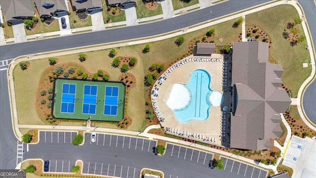 427 Bluffs View Ln, Canton, GA 30114 - aerial view of property's location with a pool