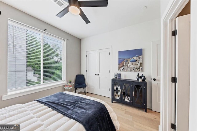 701 Pryor St SW # 5, Atlanta, GA 30315 - bedroom featuring light wood-type flooring and a ceiling fan