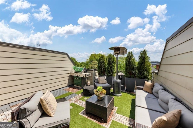 701 Pryor St SW # 5, Atlanta, GA 30315 - view of patio with outdoor lounge area and grilling area