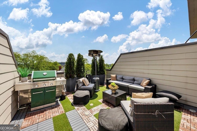 701 Pryor St SW # 5, Atlanta, GA 30315 - view of patio with an outdoor living space and grilling area