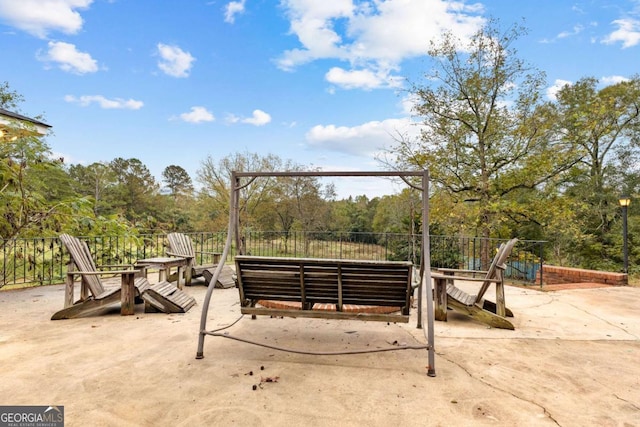view of patio with outdoor lounge area