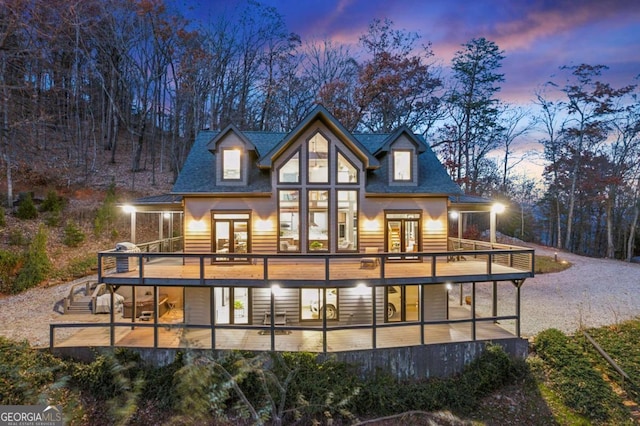 105 Yonah Vw, Dahlonega, GA 30533 - back of property with french doors and a balcony