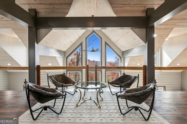 105 Yonah Vw, Dahlonega, GA 30533 - bonus room with wood-type flooring, wooden ceiling, and wooden walls