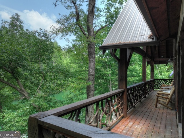 455 Misty Mountain Trl, Morganton, GA 30560 - view of wooden terrace