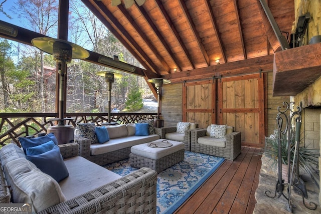 455 Misty Mountain Trl, Morganton, GA 30560 - wooden terrace with an outdoor hangout area