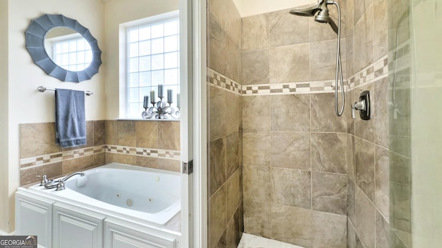 506 Hide Away Lake Loop, Kingsland, GA 31548 - full bathroom with a stall shower and a whirlpool tub