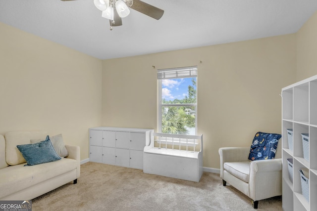 506 Hide Away Lake Loop, Kingsland, GA 31548 - bedroom featuring carpet, baseboards, and a ceiling fan