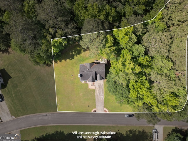 96 Ashtonbrook Dr, Mcdonough, GA 30252 - aerial view of property and surrounding area featuring property boundaries highlighted