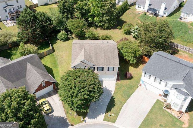 aerial perspective of suburban area