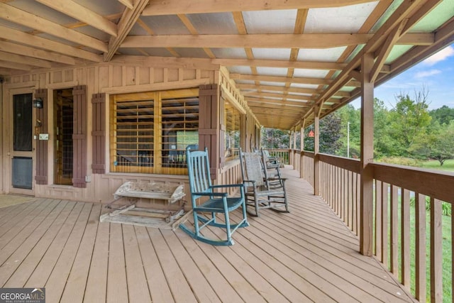456 Pickelsimer Rd, Blairsville, GA 30512 - view of wooden terrace