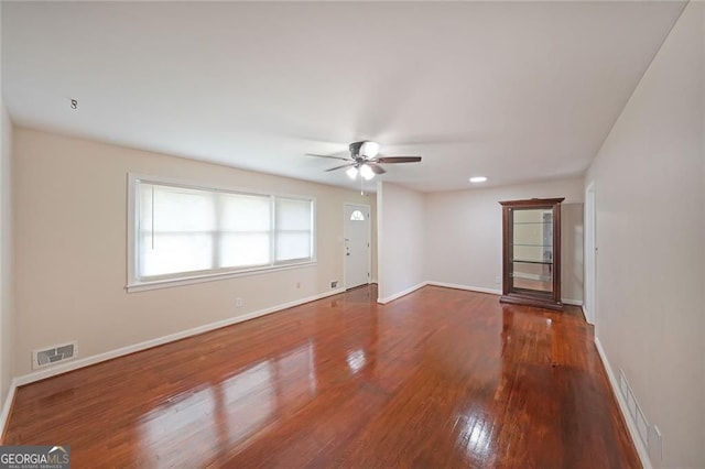 629 Birchwood Rd, Marietta, GA 30060 - unfurnished room featuring a ceiling fan, wood finished floors, and baseboards
