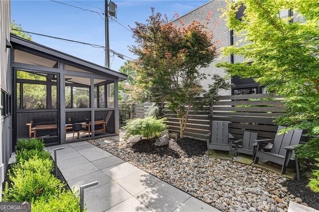53 Daniel St SE, Atlanta, GA 30312 - view of patio featuring a sunroom