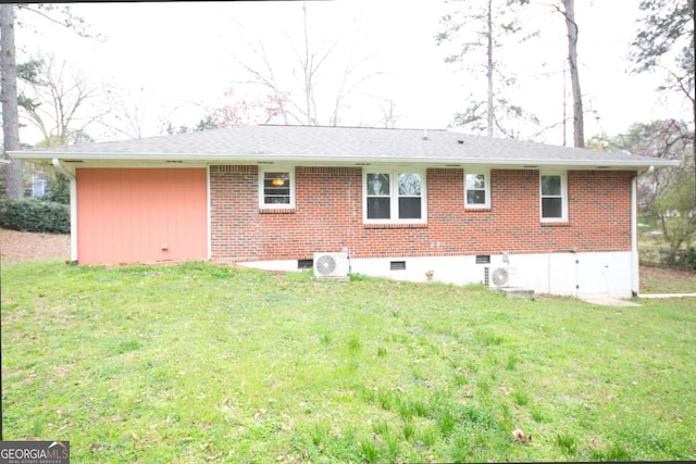 1693 Montreal Rd, Tucker, GA 30084 - rear view of property featuring crawl space, a yard, and brick siding