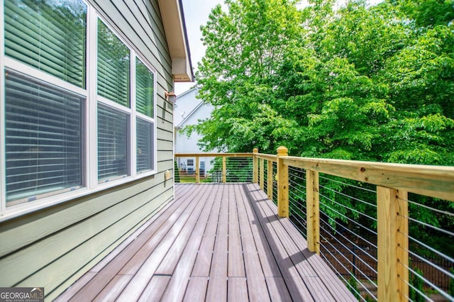view of wooden deck