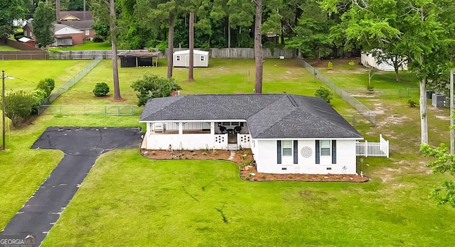 view from above of property