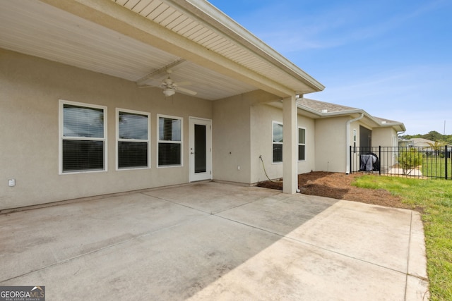 125 The Villas Way, Kingsland, GA 31548 - view of patio with ceiling fan and fence