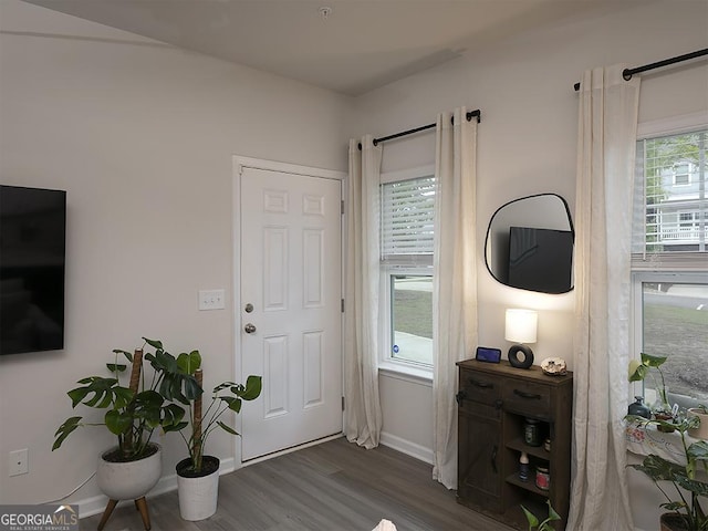 2108 Remy Ct, Kennesaw, GA 30144 - foyer featuring wood finished floors, healthy amount of natural light, and baseboards