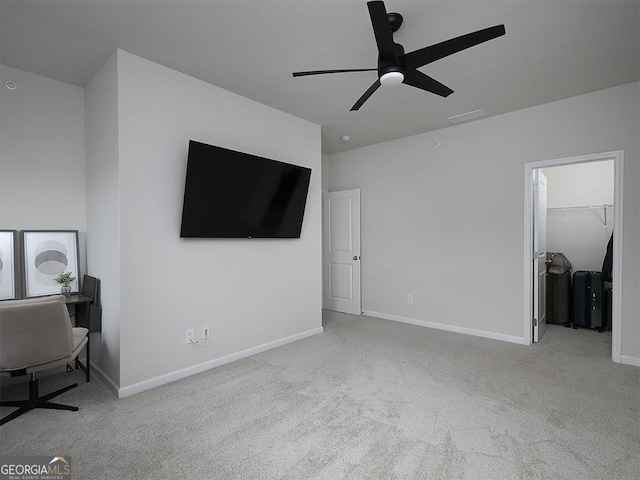 2108 Remy Ct, Kennesaw, GA 30144 - unfurnished bedroom featuring carpet, baseboards, a walk in closet, and a desk