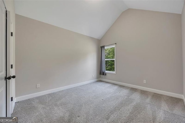 47 Whitley Ct, Dallas, GA 30157 - unfurnished room featuring lofted ceiling, baseboards, and carpet floors