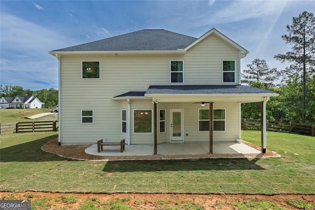 47 Whitley Ct, Dallas, GA 30157 - back of property featuring a patio area and a ceiling fan