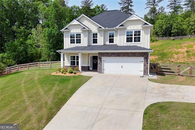 47 Whitley Ct, Dallas, GA 30157 - craftsman-style home with board and batten siding, driveway, and a garage
