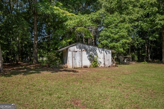 view of shed